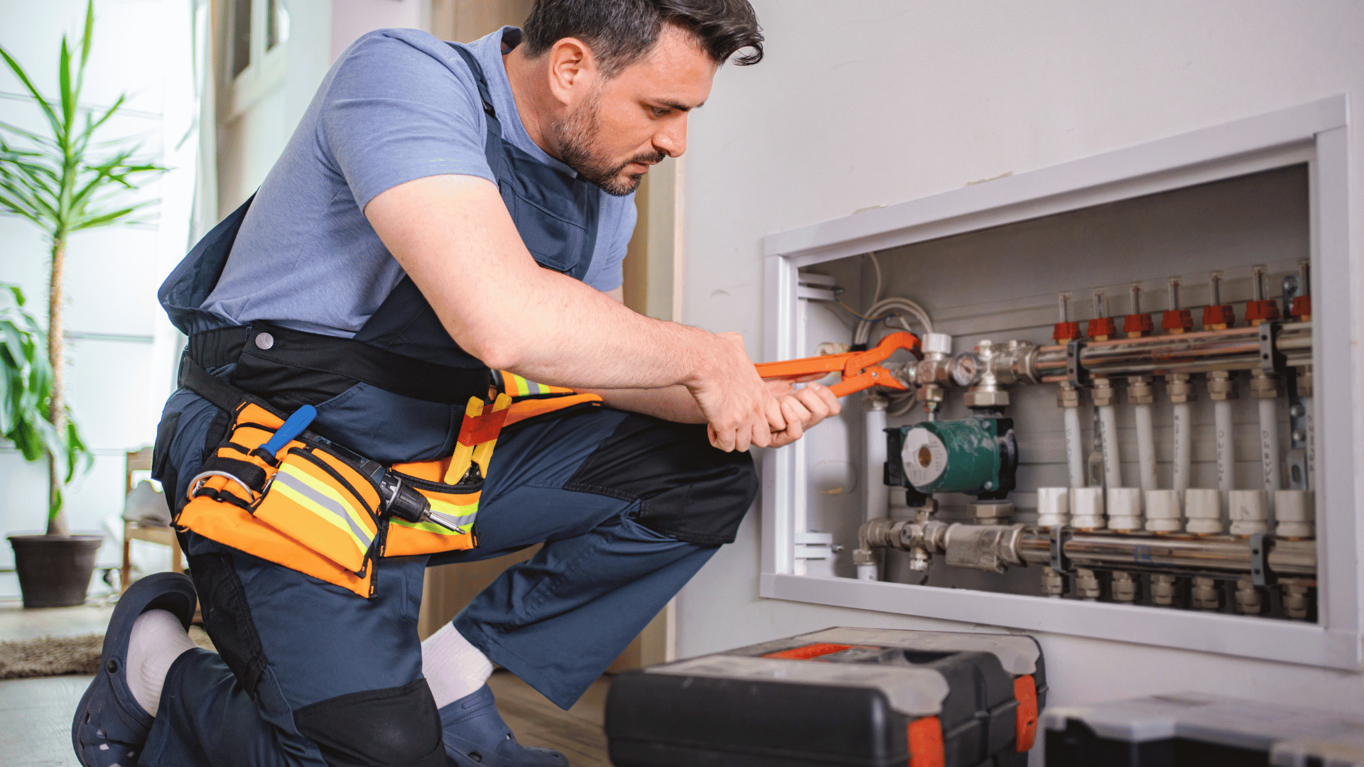 Loodgieter aan het werk